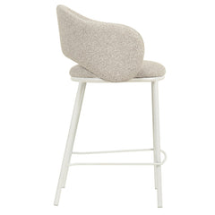 CBS8606-FHx2 65cm White Bar Stool - Clay Grey (Set of 2)