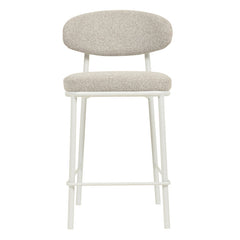 CBS8607-FHx2 65cm White Bar Stool - Clay Grey (Set of 2)