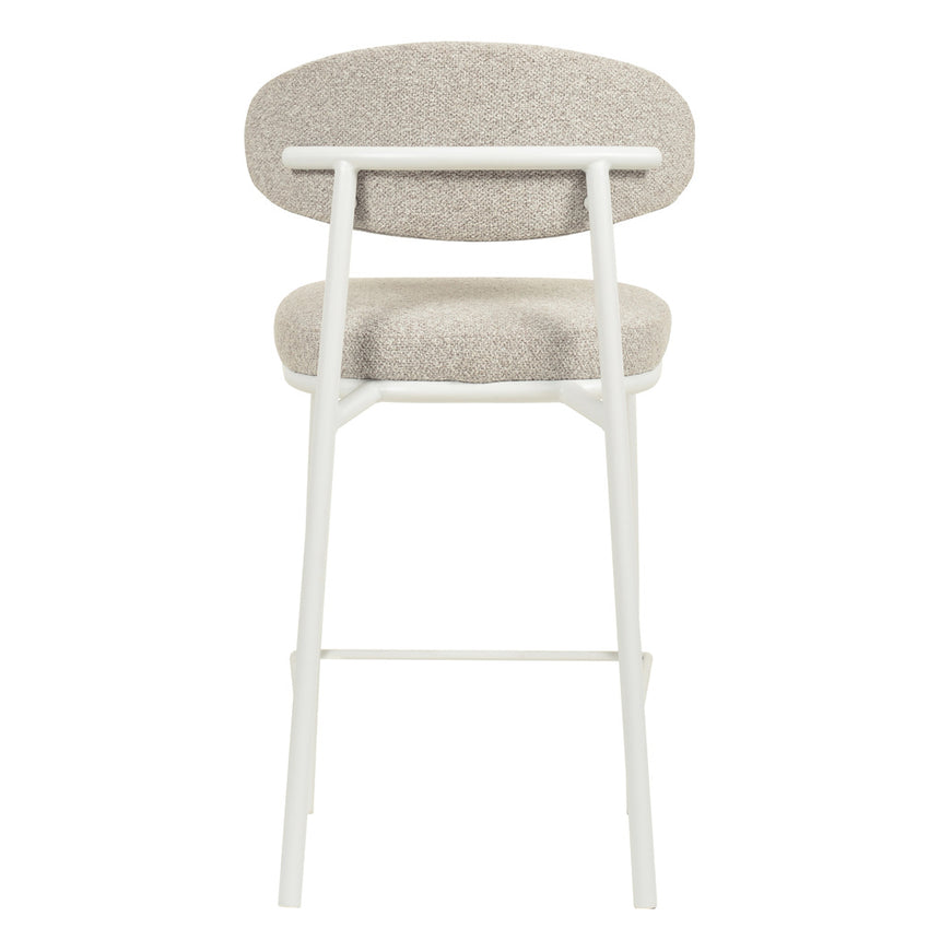 65cm White Bar Stool - Clay Grey (Set of 2) - View 4