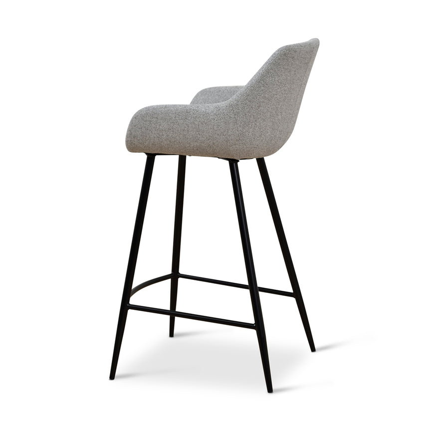 68cm Fabric Bar Stool - Spec Grey - (Set of 2) - View 7