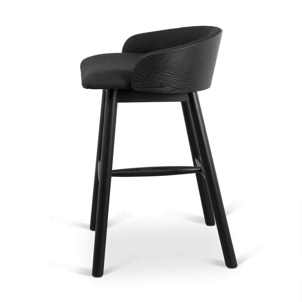 65cm Bar Stool - Full Black - View 3