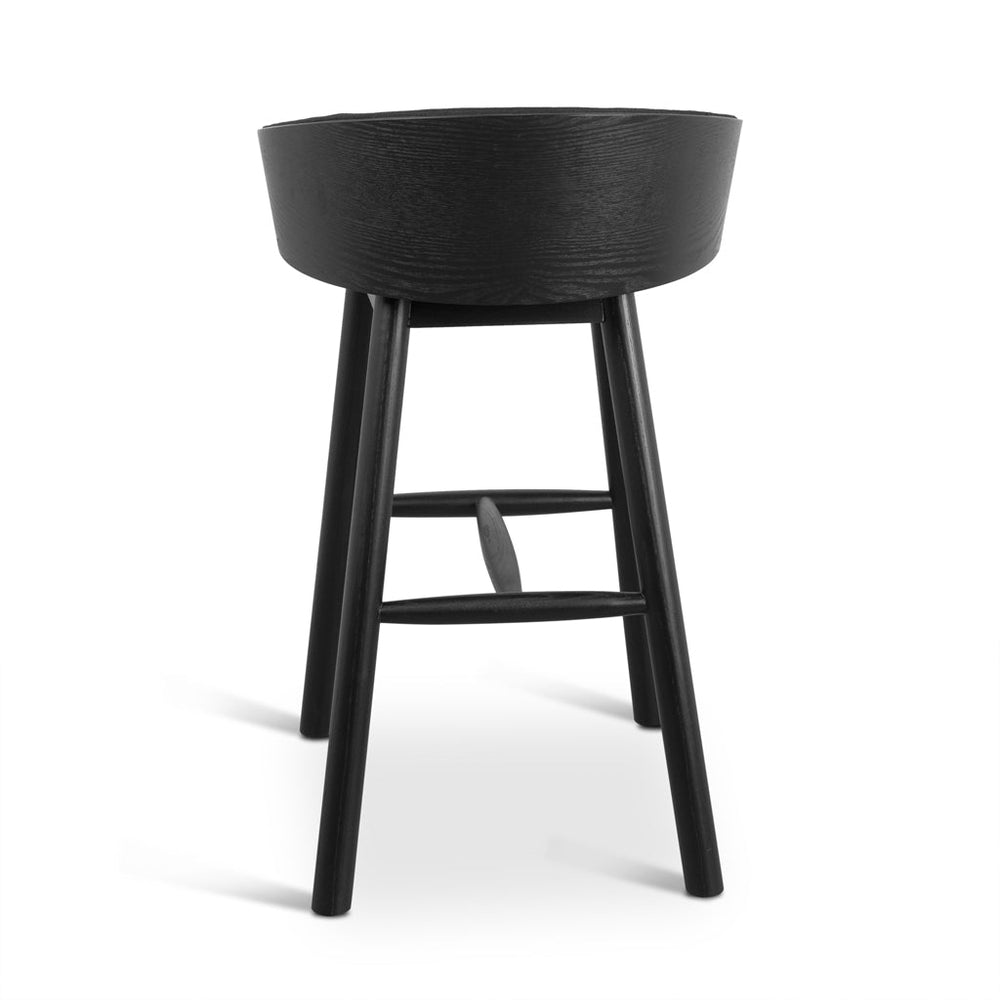 65cm Bar Stool - Full Black - View 5