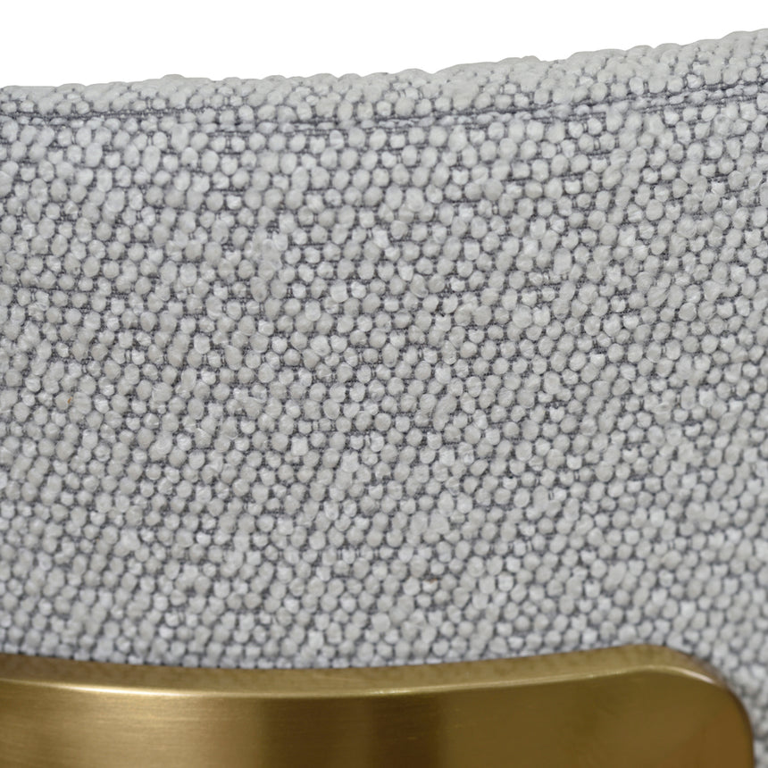 65cm Brushed Gold Bar Stool - Grey Boucle - View 16