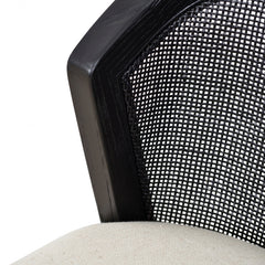 CBS8808-LJ Black Elm Barstool - Light Beige