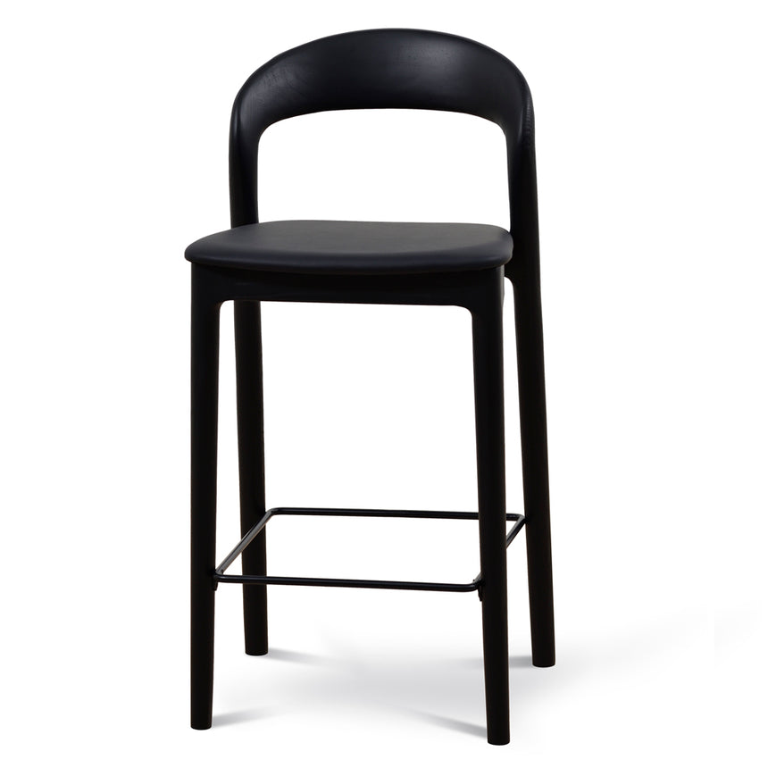 65cm Bar Stool - Full Black (Set of 2) - View 5
