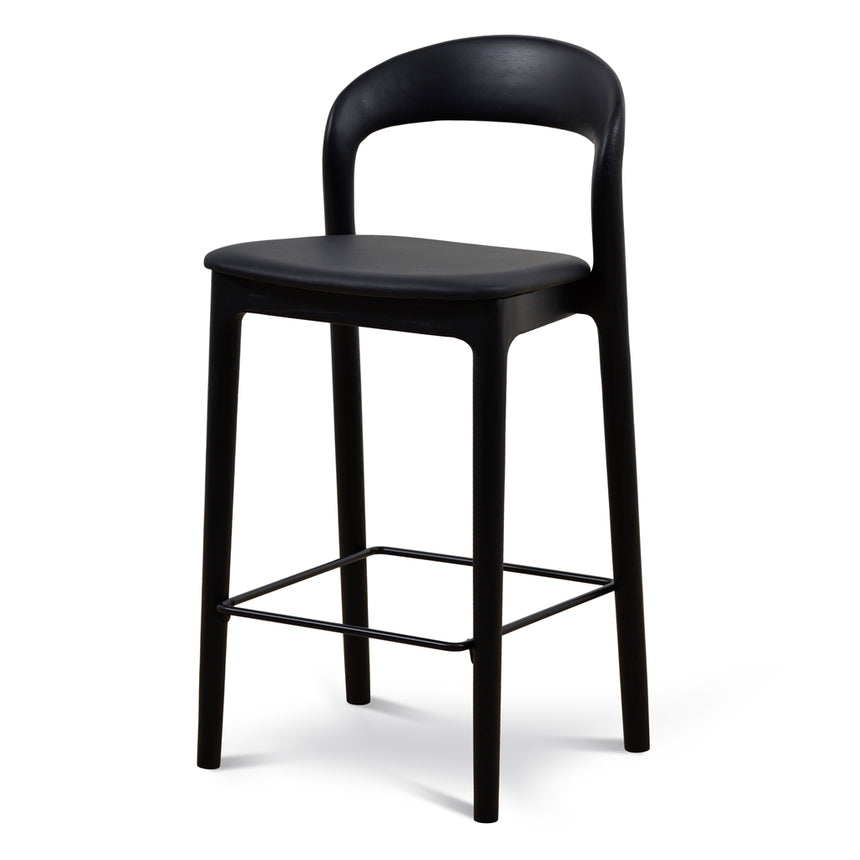 65cm Bar Stool - Full Black (Set of 2) - View 2