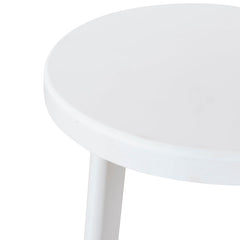 CBS8851-NHx2 65cm Timber Seat Bar Stool - White (Set of 2)