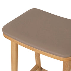 CBS8867-OW 67cm Natural Bar Stool - Mocha Brown