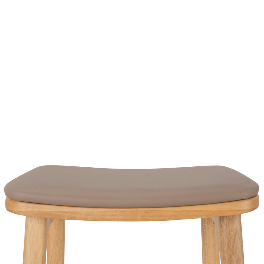 67cm Natural Bar Stool - Mocha Brown - View 13