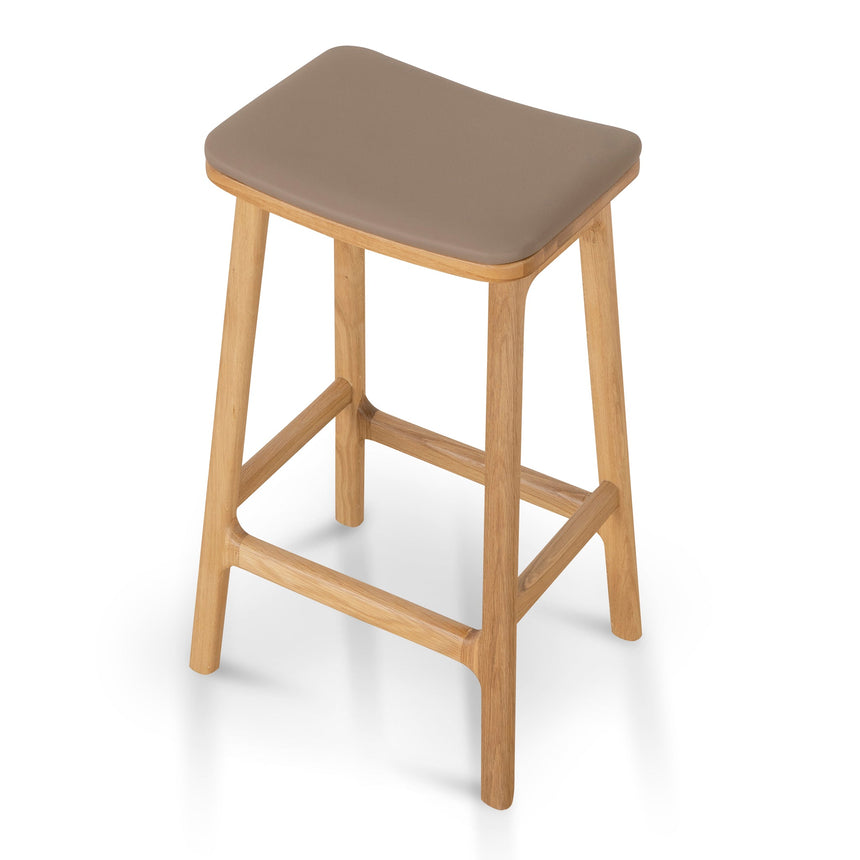 67cm Natural Bar Stool - Mocha Brown - View 4