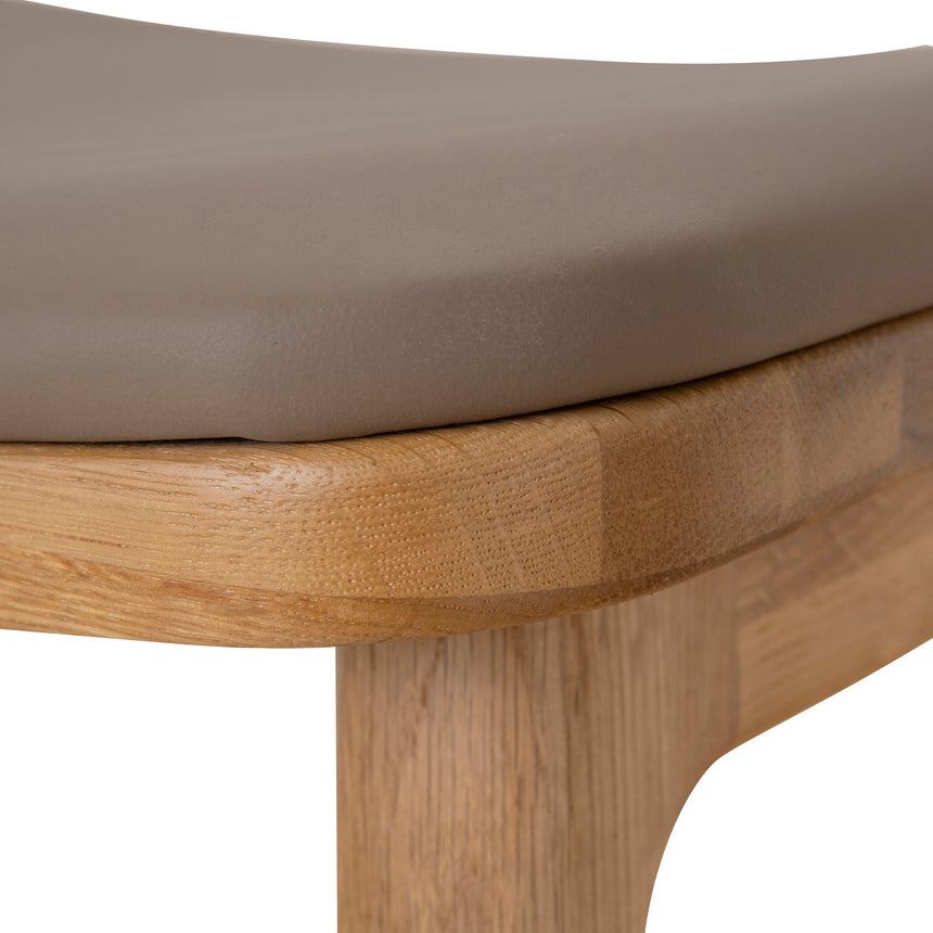67cm Natural Bar Stool - Mocha Brown - View 9