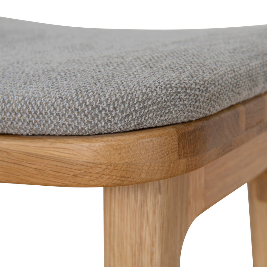67cm Natural Bar Stool - Grey - View 9