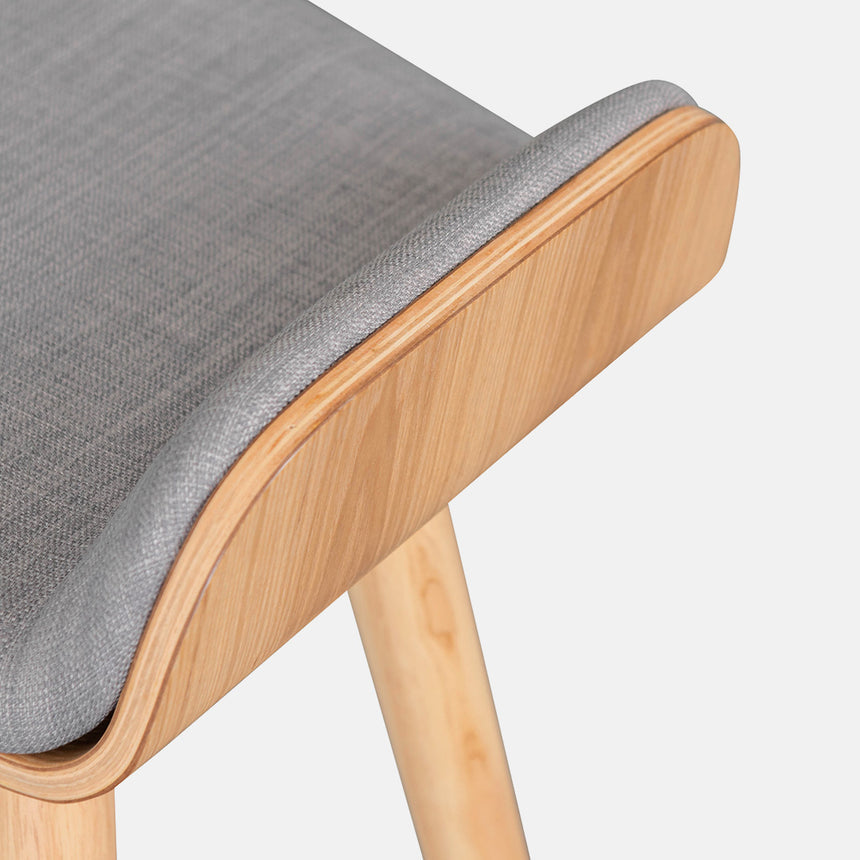 65cm Bar Stool - Grey - Natural - View 6