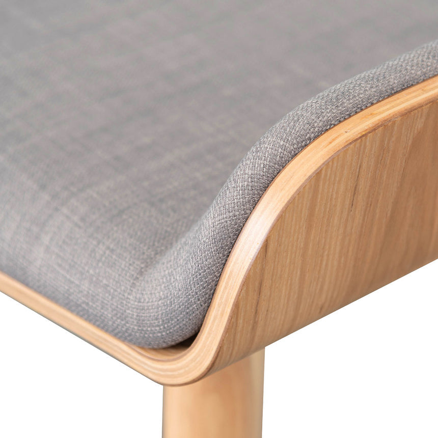 65cm Bar Stool - Grey - Natural - View 9