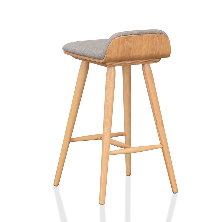 65cm Bar Stool - Grey - Natural - View 4