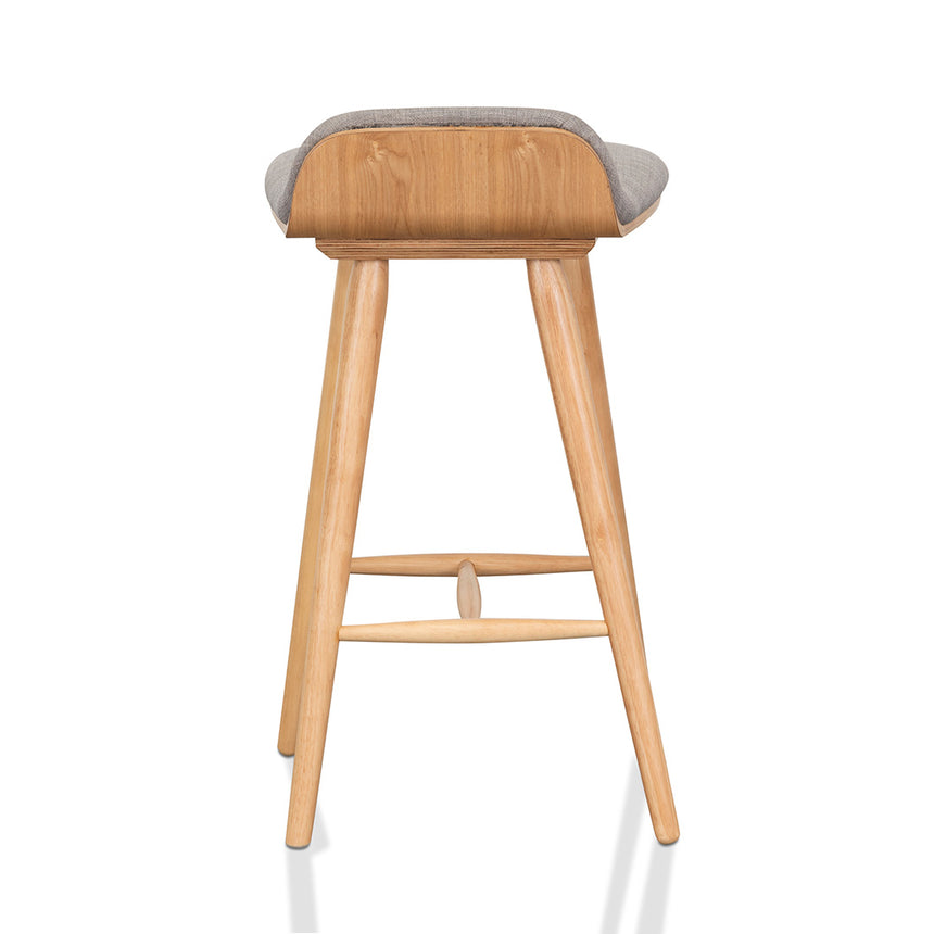 65cm Bar Stool - Grey - Natural - View 5