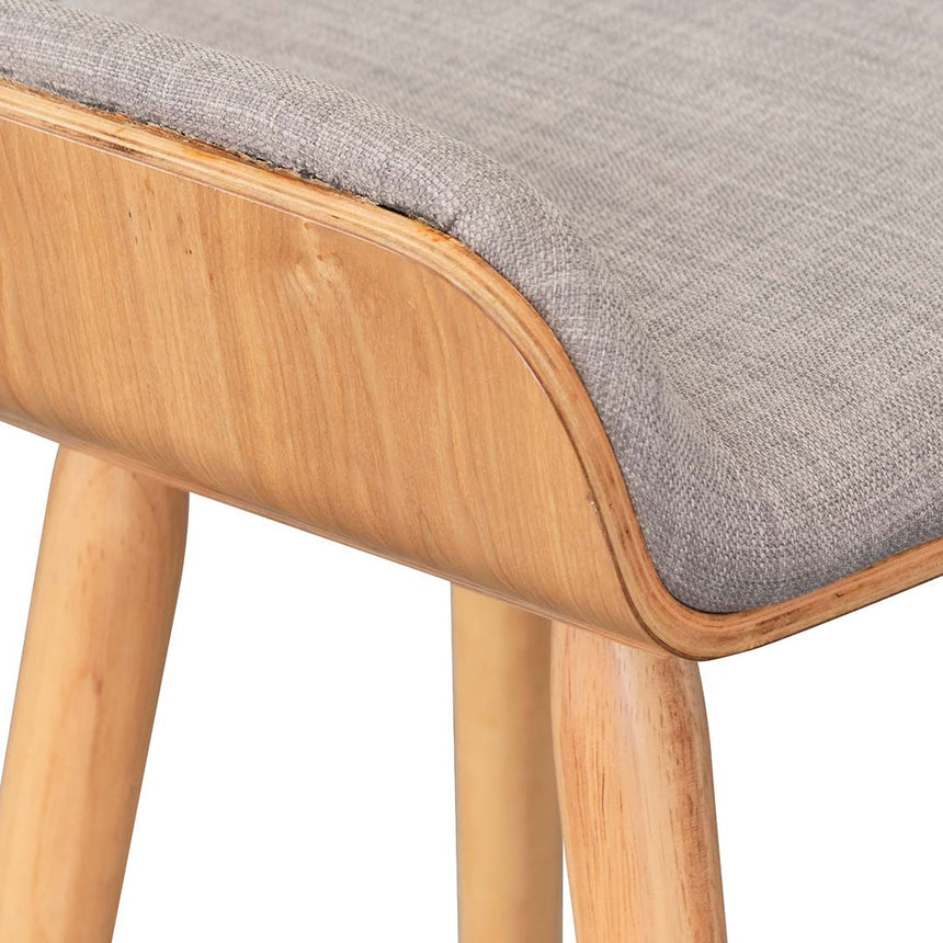 65cm Bar Stool - Grey - Natural - View 11