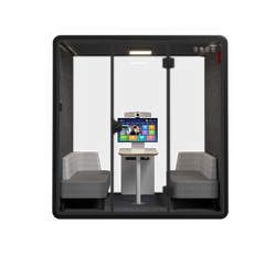 Silent Meeting Pod Large Black (4 person) by Humble Office