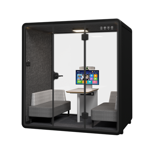 Silent Meeting Pod Large Black (4 person) by Humble Office
