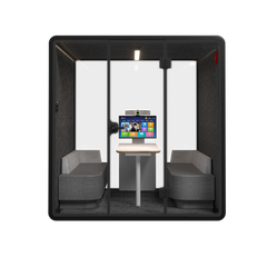 Silent Meeting Pod XL Black (4 Person) by Humble Office