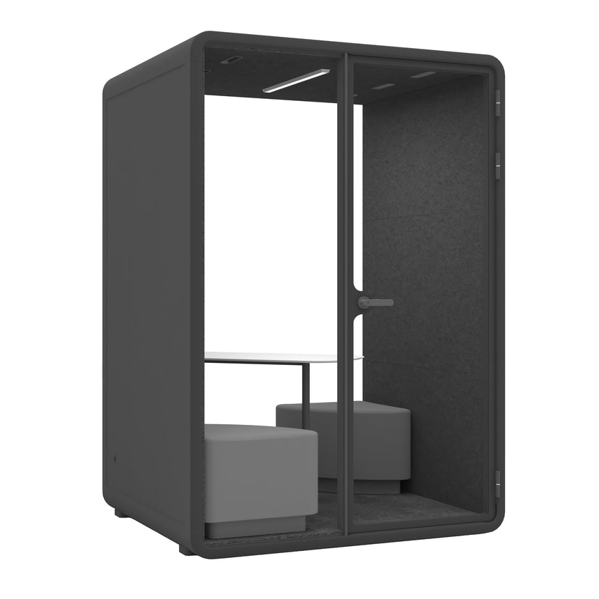 Evolve 2 Person Medium Office Pod - Black by Humble Office - View 5