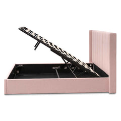 CBD6357-YO Fabric King Bed - Blush Pink with Storage