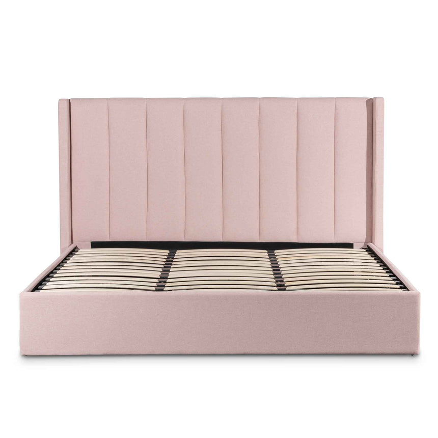 Florence King Bed | Blush Pink Storage | Myka Home - View 2