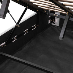 Slate Single Bed Frame | Pearl Grey Storage | Myka Home