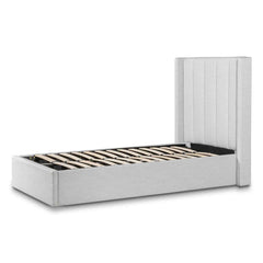 Slate Single Bed Frame | Pearl Grey Storage | Myka Home