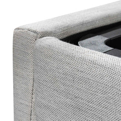Slate Single Bed Frame | Pearl Grey Storage | Myka Home