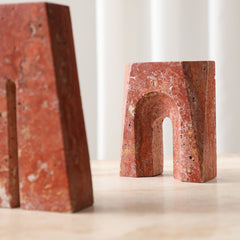 Arch Short Marble Sclupture | Red | Myka Home