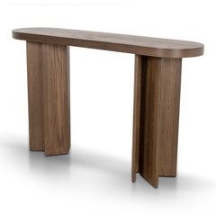 Ex Display - CDT8703-VA 1.3m Pill Shape Console Table - Caramel Oak