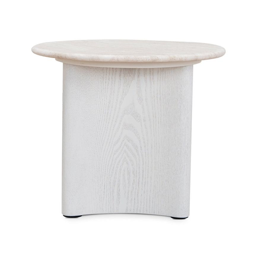 Nested Travertine Coffee Table - White - View 8