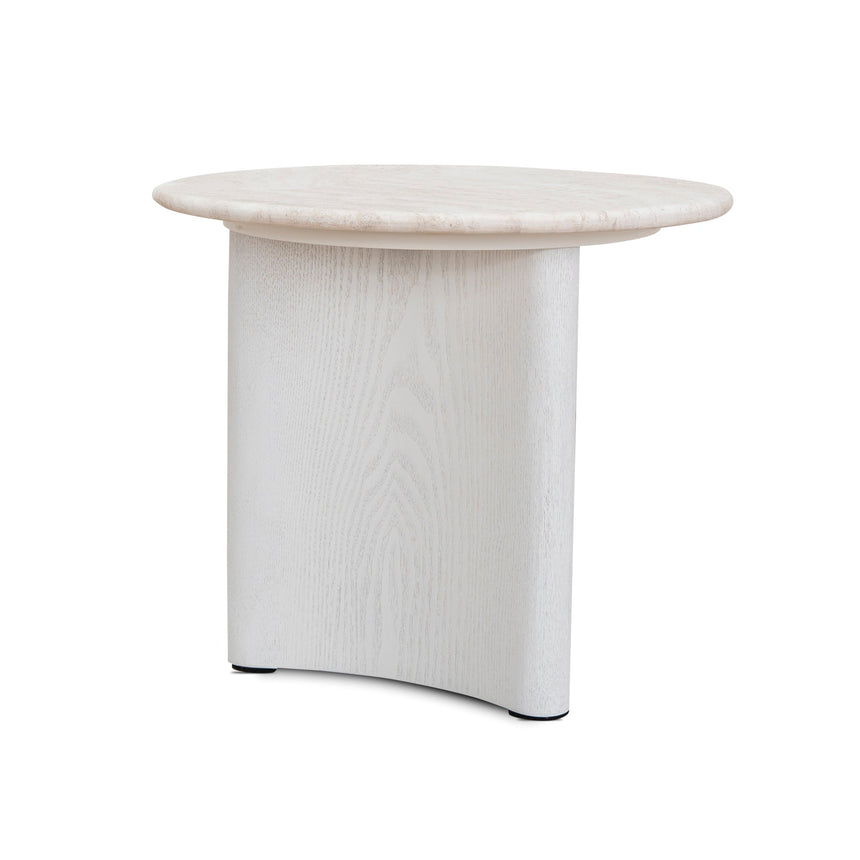 Nested Travertine Coffee Table - White - View 10