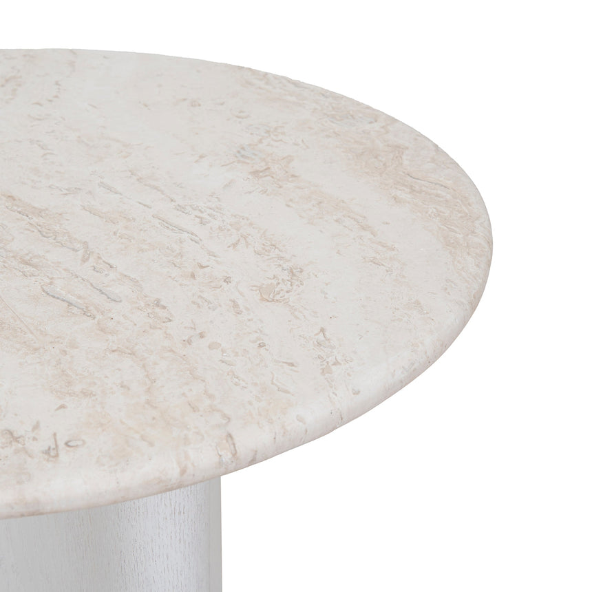 Nested Travertine Coffee Table - White - View 18