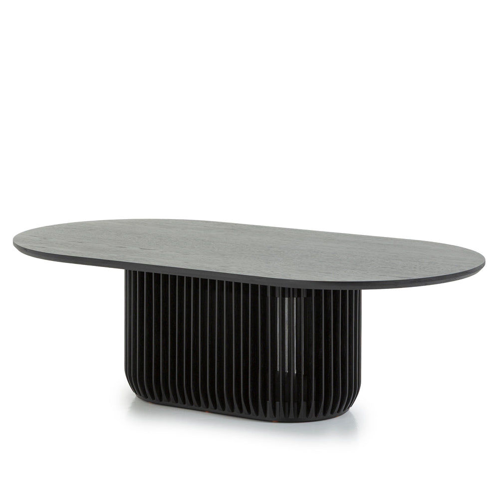 1.3m Oval Coffee Table | Black Stain | Myka Home