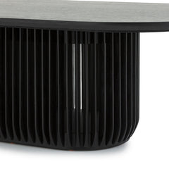 1.3m Oval Coffee Table | Black Stain | Myka Home
