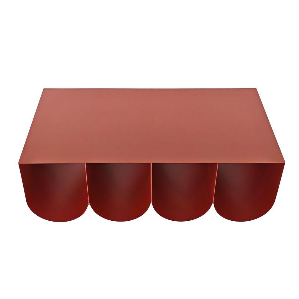 1.1cm Coffee Table | Burgundy Red | Myka Home - View 2
