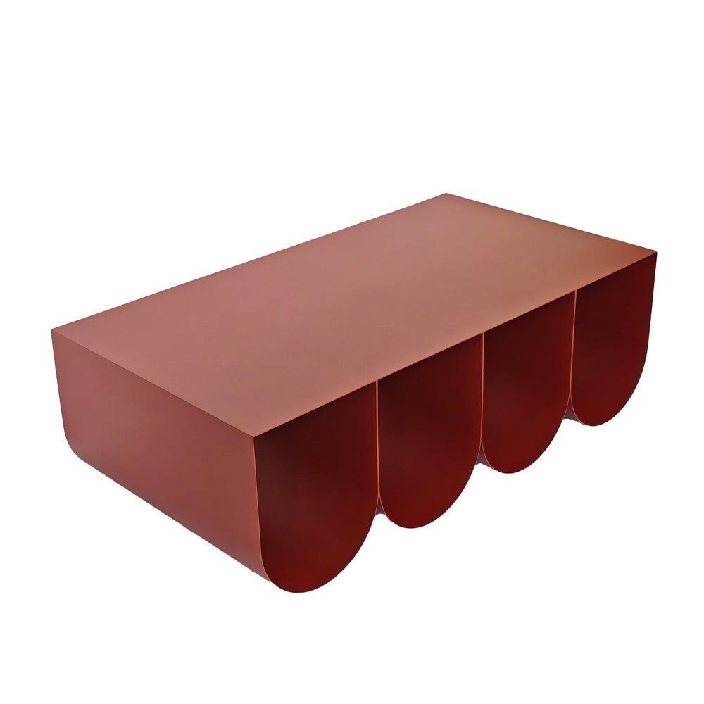 1.1cm Coffee Table | Burgundy Red | Myka Home - View 4