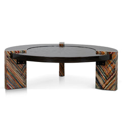 93cm Round Coffee Table | Black | Myka Home