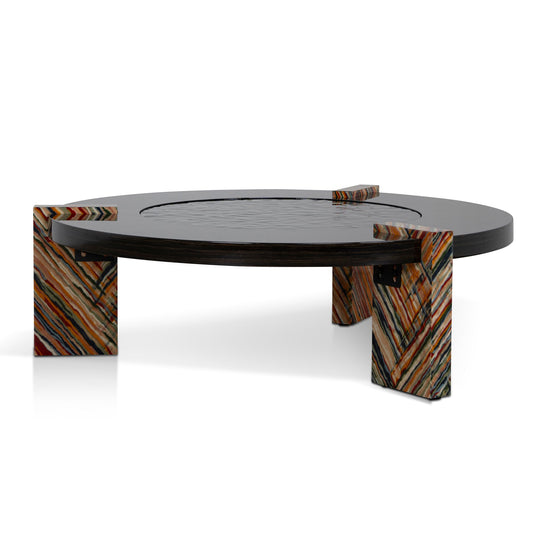 93cm Round Coffee Table | Black | Myka Home