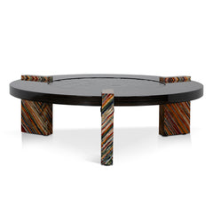 93cm Round Coffee Table | Black | Myka Home