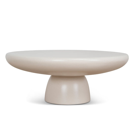 80cm Round Coffee Table | Ivory Beige | Myka Home