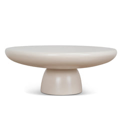 80cm Round Coffee Table | Ivory Beige | Myka Home