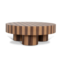 1m Round Coffee Table | Two Tone Natural | Myka Home