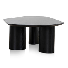 1.09m Freeform Coffee Table | Full Black | Myka Home