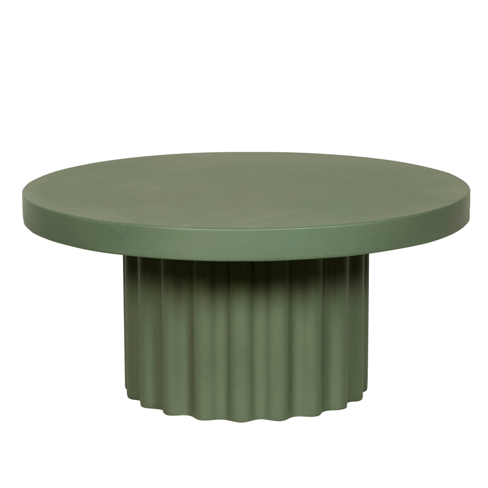 90cm Concrete Coffee Table | Green | Myka Home - View 2