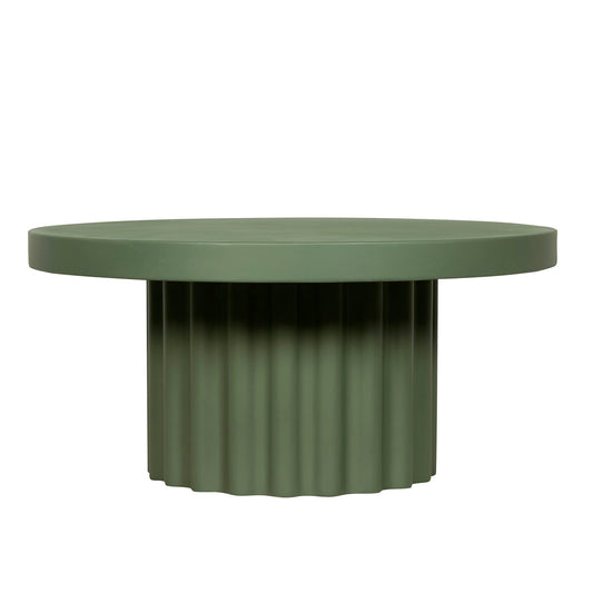 90cm Concrete Coffee Table | Green | Myka Home