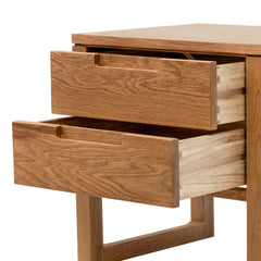 CCF490 2 Drawer Wooden Bedside Table - Natural Oak