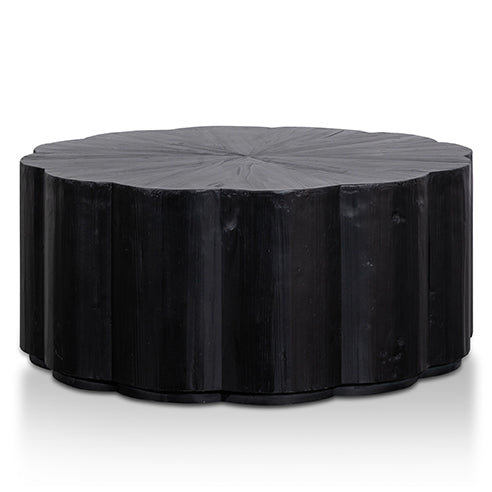 100cm Round Coffee Table - Full Black - View 2